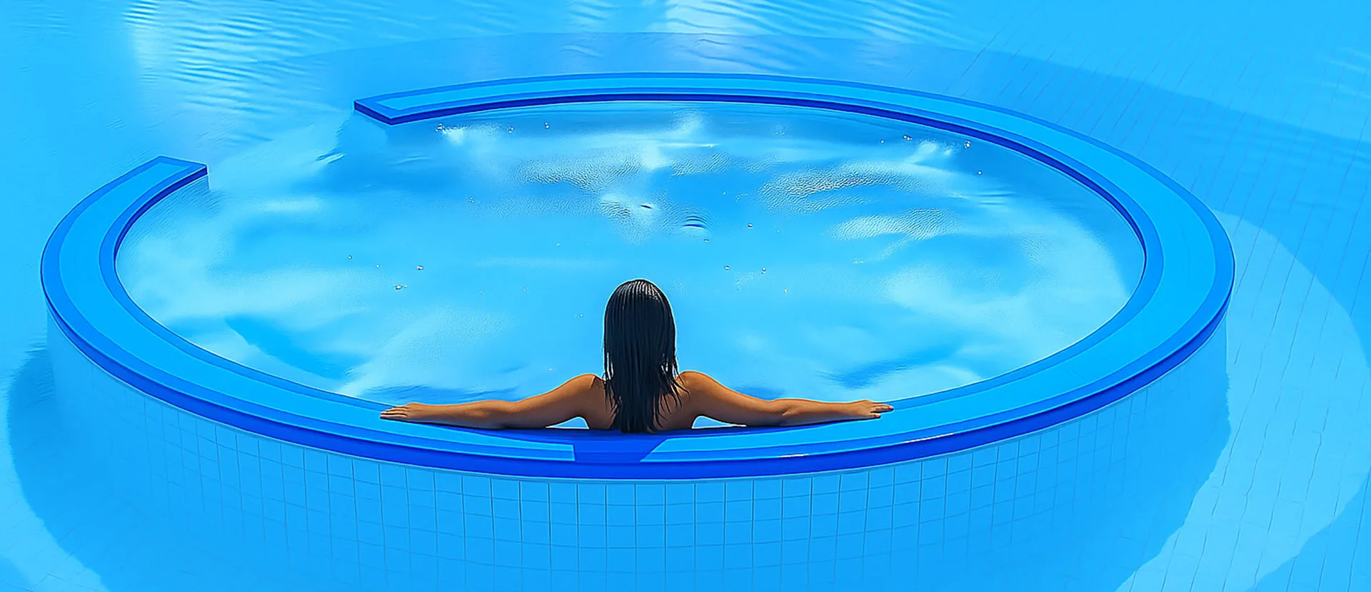 Χώρος πισίνας υψηλής αισθητικής